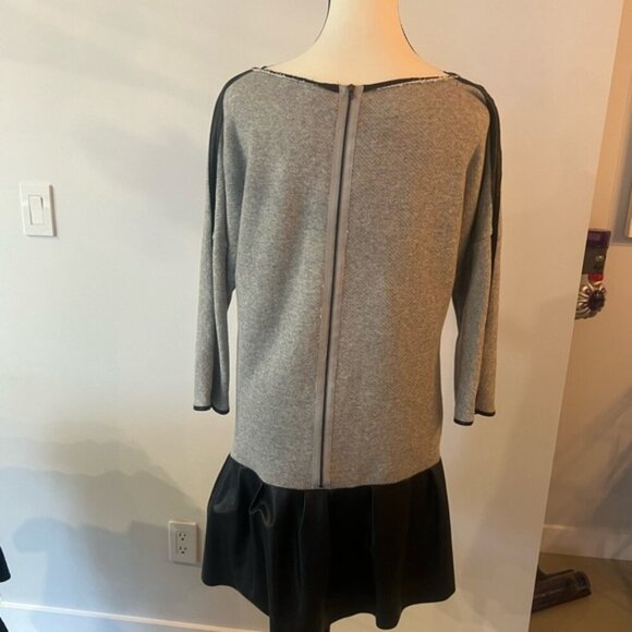 Imperial Drop Waist Sweater Dress w/ Leather Peplum – NWT – M - Picture 2 of 11